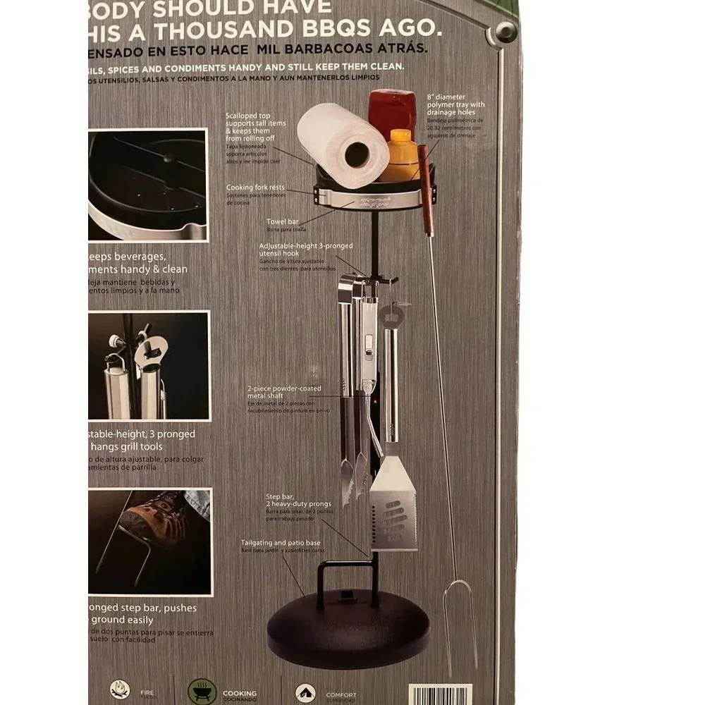 New Zippo Outdoor Utensil Tree Organizer for Camping Tailgating BBQ's Open Box